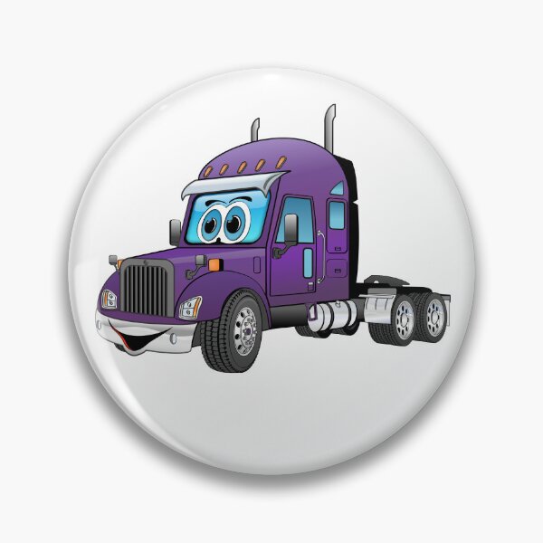 Item preview, Semi Truck Cab Purple Cartoon designed and sold by Scott Hayes.