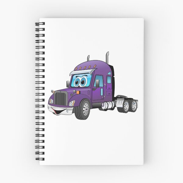 Item preview, Semi Truck Cab Purple Cartoon designed and sold by Scott Hayes.