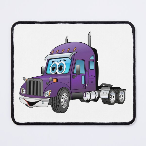 Item preview, Semi Truck Cab Purple Cartoon designed and sold by Scott Hayes.