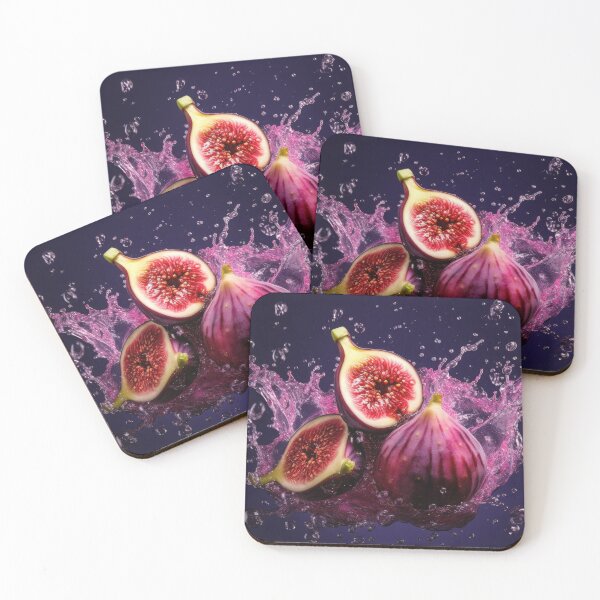 Item preview, Figs captured in mid-air are surrounded by vibrant splashes designed and sold by anytka.