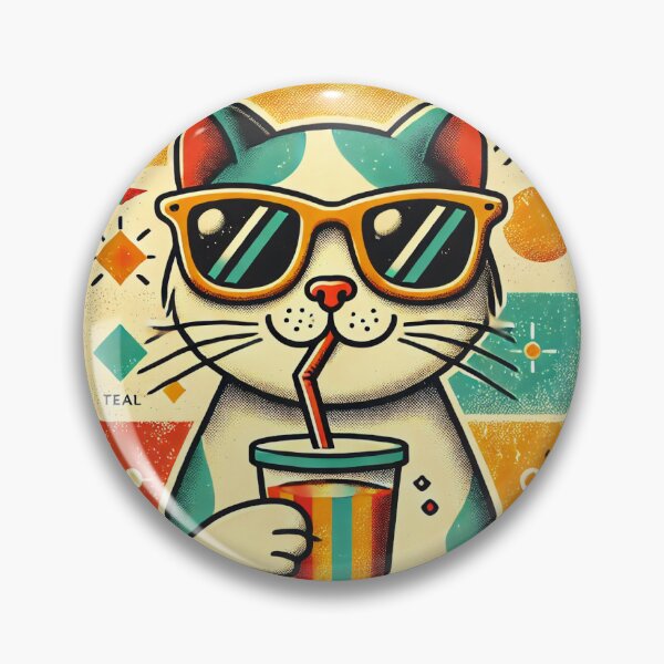 Artikelvorschau, Cool Cat with Sunglasses and a Drink entworfen und verkauft von carries-anatomy.