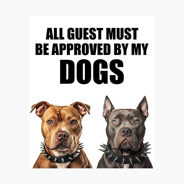 Artikelvorschau, ALLE GÄSTE MÜSSEN VON MEINEN HUNDEN GENEHMIGT WERDEN entworfen und verkauft von ShowMyGraphics.
