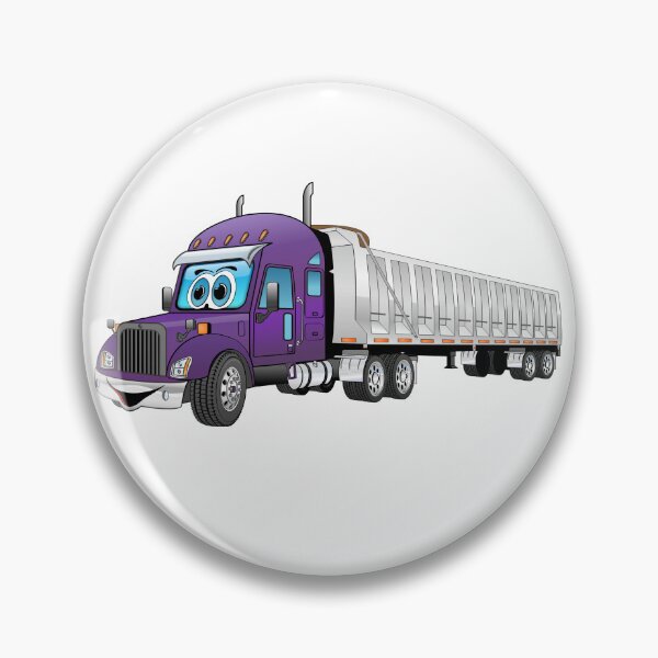 Artikelvorschau, Semi-Dump Truck Cartoon Lila entworfen und verkauft von Scott Hayes.