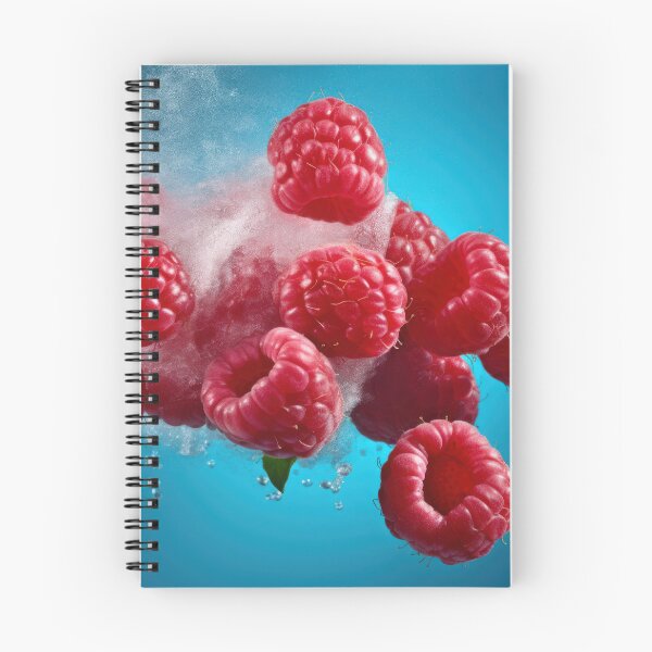 Item preview, An artistic and visually captivating composition of Raspberry falling in the air on a solid background, captured from a unique perspective. designed and sold by anytka.