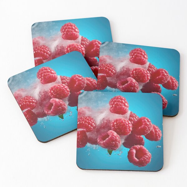 Item preview, An artistic and visually captivating composition of Raspberry falling in the air on a solid background, captured from a unique perspective. designed and sold by anytka.