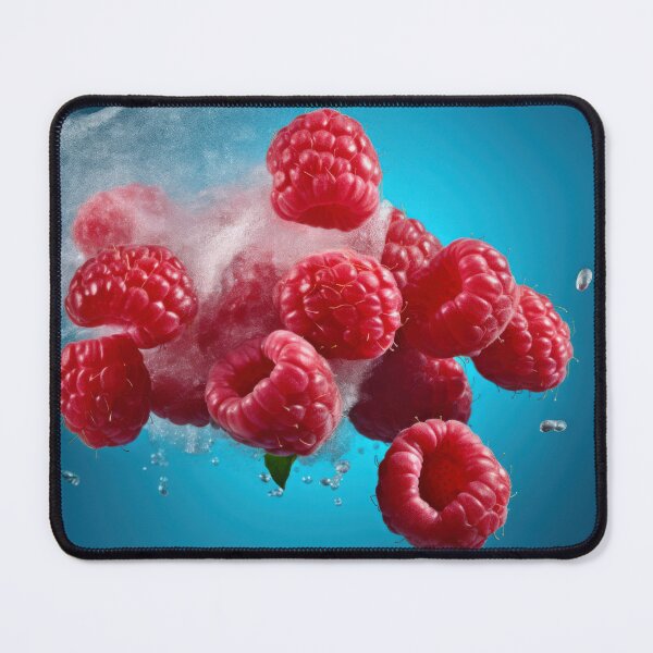 Item preview, An artistic and visually captivating composition of Raspberry falling in the air on a solid background, captured from a unique perspective. designed and sold by anytka.