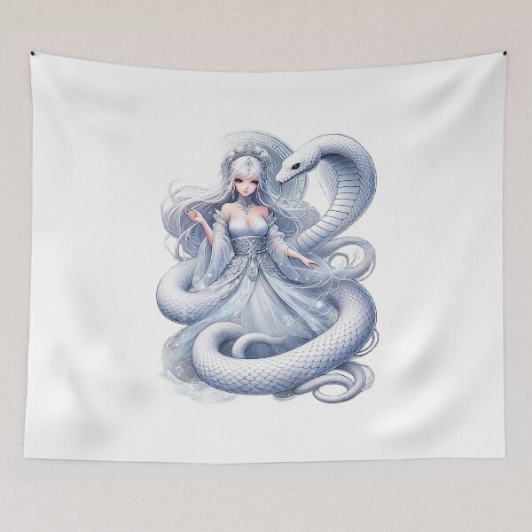 Item preview, The White Serpent Goddess designed and sold by PloynaphatArt.