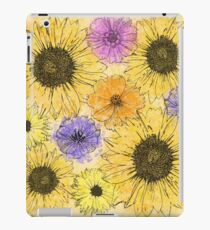 Vinilo o funda para iPad Colorful pink purple watercolor floral drawing