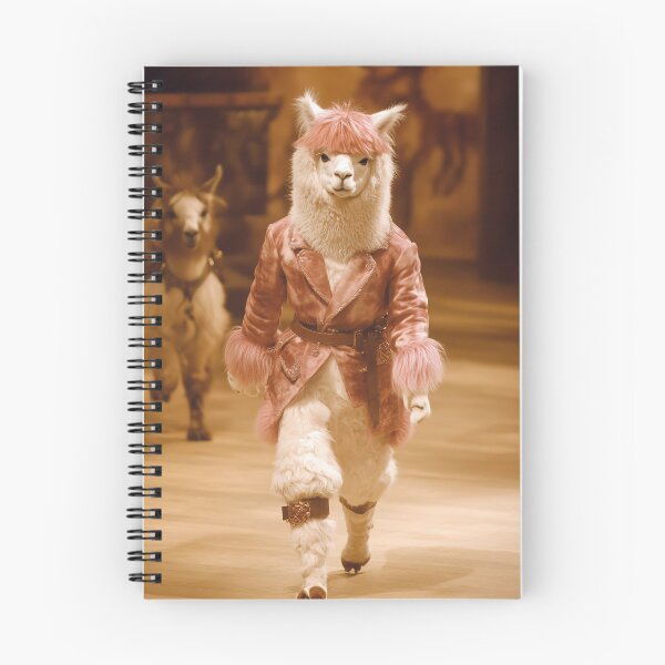Item preview, An anthropomorphic alpaca models a fashionable outfit on the runway at a unique animal fashion show designed and sold by anytka.