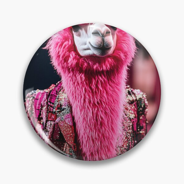 Item preview, A vibrant pink alpaca struts down the runway wearing a sparkling jacket at a fashion show event designed and sold by anytka.