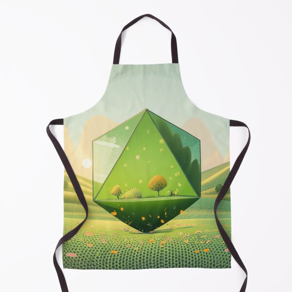 Item preview, Floating Dodecahedron on Green Meadow - Platonic Solids - Digital Drawing designed and sold by Loving Nature Gifts.