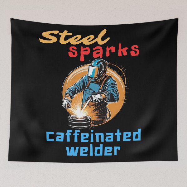 Item preview, Steel, Sparks, Coffeinated Welder Gift for Welders designed and sold by Bawek85Designs.