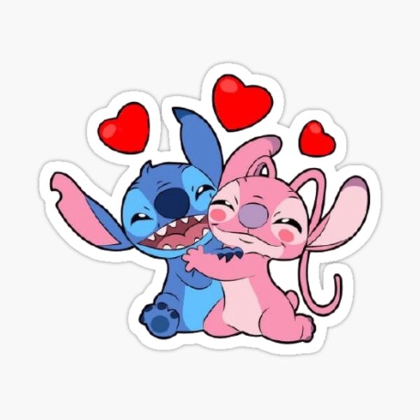Item preview, Stich und Engel zum Valentinstag designed and sold by cherryxoxocola.