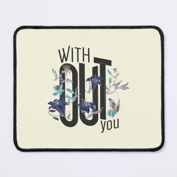 Item preview, Without You - Floral Typography Art Print designed and sold by Merch Alchemy.