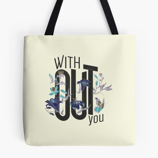 Item preview, Without You - Floral Typography Art Print designed and sold by Merch Alchemy.