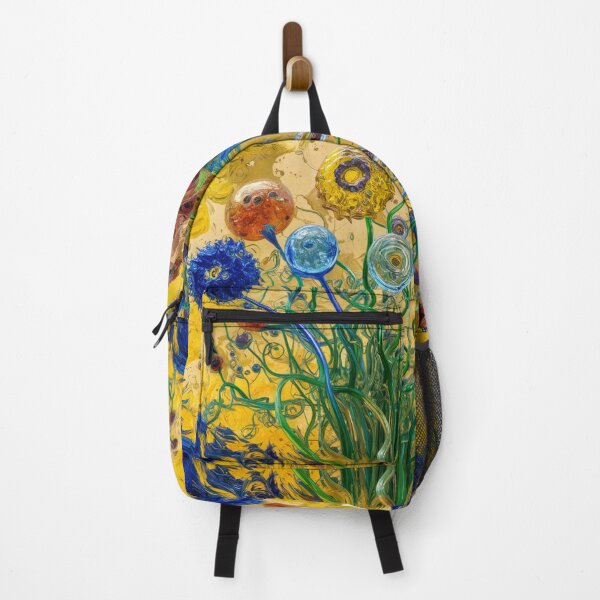 Item preview, Glass multi-colored small flowers in style Van Gogh. designed and sold by elegantpaterns.