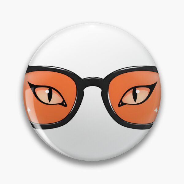 Item preview, Glasses with Orange Lenses and Feline Eyes - Fun Design designed and sold by MarVan-Prints.