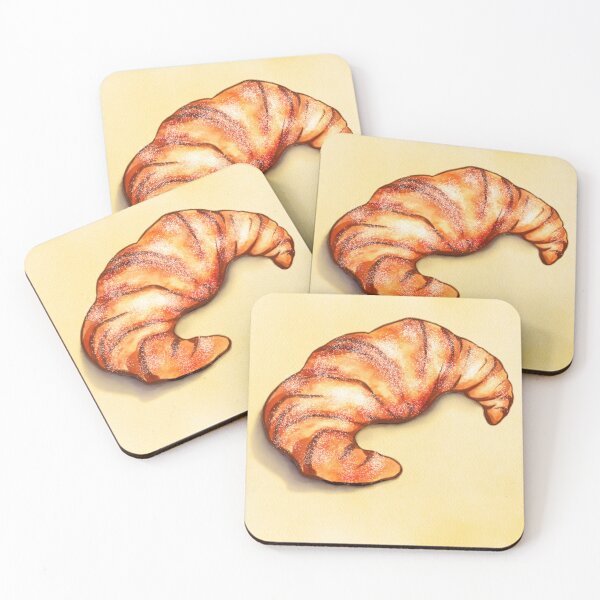 Item preview, Hand drawing watercolor Croissant Illustration with Soft Lighting.  designed and sold by Lara-ArtFiesta.