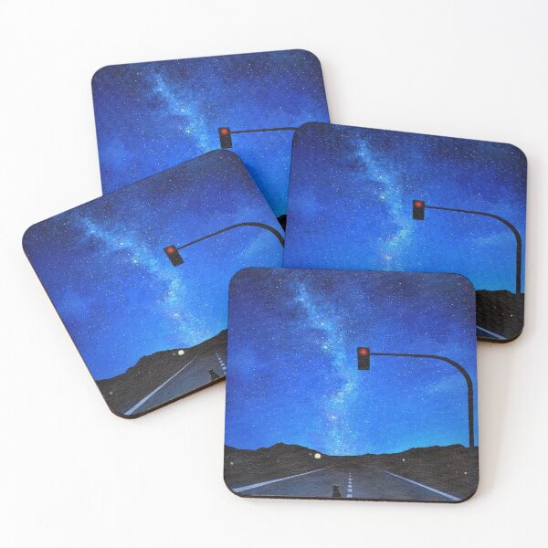 Item preview, Night Glow, Cat Sits On Road designed and sold by MLpaintings.