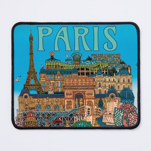 Item preview, Paris Cityscape - Illustration designed and sold by JohnRooneyArt.