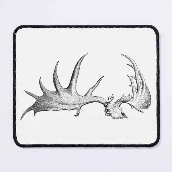 Item preview, Fallow Deer Skull Drawing, Deer Antlers Illustration  designed and sold by HawthorneFlame.