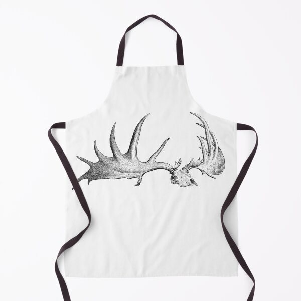 Item preview, Fallow Deer Skull Drawing, Deer Antlers Illustration designed and sold by HawthorneFlame.