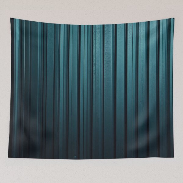 Item preview, Vertical blue metal paneling design designed and sold by anytka.