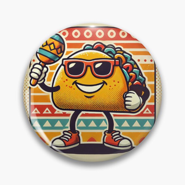 Item preview, Retro Fiesta Taco: Fun and Spicy Vibes designed and sold by carries-anatomy.