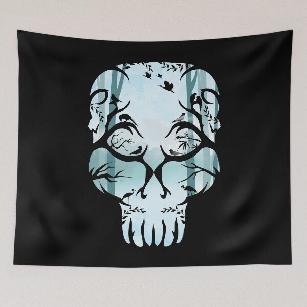 Item preview, Misty forest skull,cool design designed and sold by MoSaid.