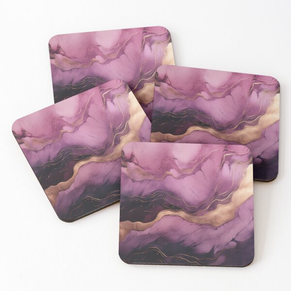 Item preview, Cosmic Marbling: Golden Veins on Purple Abyss designed and sold by anytka.