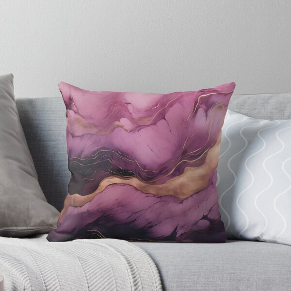 Item preview, Cosmic Marbling: Golden Veins on Purple Abyss designed and sold by anytka.