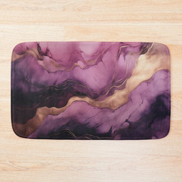 Item preview, Cosmic Marbling: Golden Veins on Purple Abyss designed and sold by anytka.