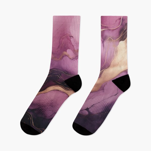 Item preview, Cosmic Marbling: Golden Veins on Purple Abyss designed and sold by anytka.