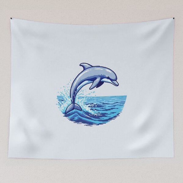 Item preview, Pixel Dolphin: Ocean Leap designed and sold by Jollys-ArtShop.
