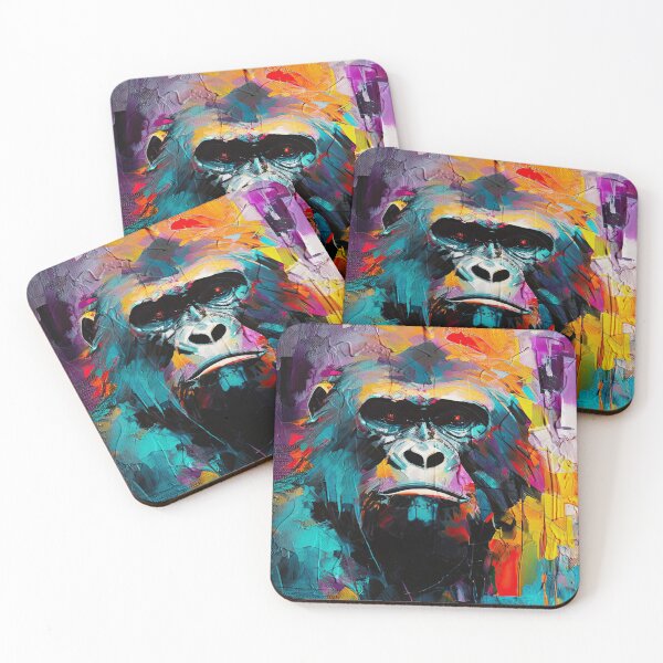 Item preview, Abstract Gorilla – Geometric Wildlife in Vibrant Colors designed and sold by caracatita75.