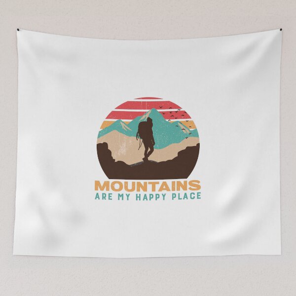 Item preview, Mountains Are My Happy Place Hiking T Shirt  designed and sold by ngedupdorjee.