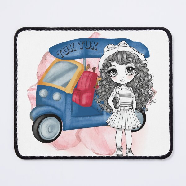 Item preview, Cute Girl With TUK TUK designed and sold by ChenEngEng.