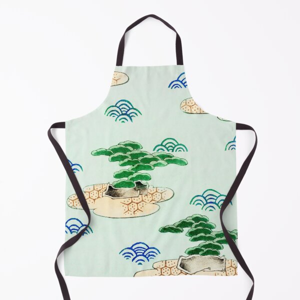 Item preview, Minimalistic Japanese Landscape Art Print - Pastel Green & Blue with Trees, Pond & Clouds - Tranquil Decor for Modern Spaces designed and sold by yourgarden.