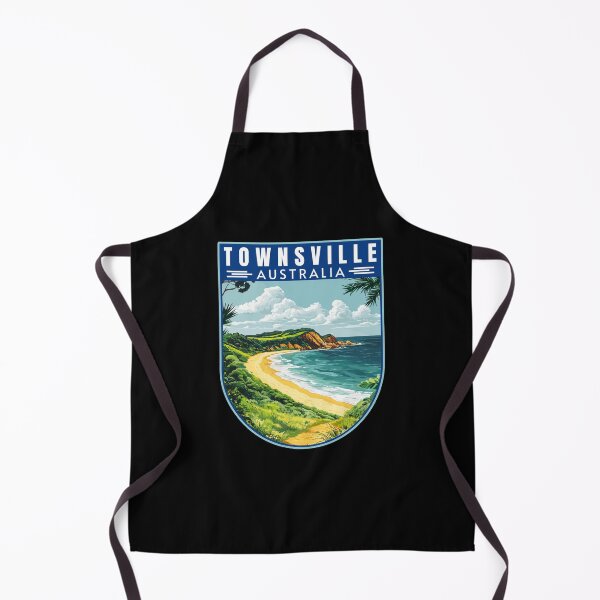 Artikelvorschau, Townsville in Queensland Australien Retro Reisekunst Abzeichen entworfen und verkauft von MaateoDesign.