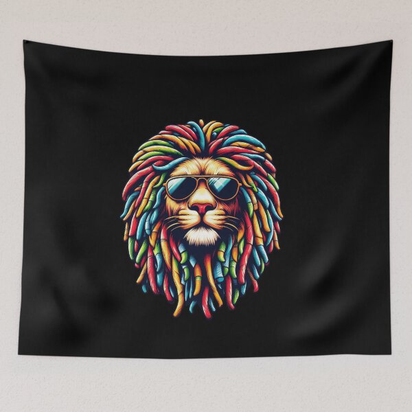 Item preview, Rasta Lion Cool Dreadlock Reggae Music Lovers designed and sold by Dressed For  Duty.