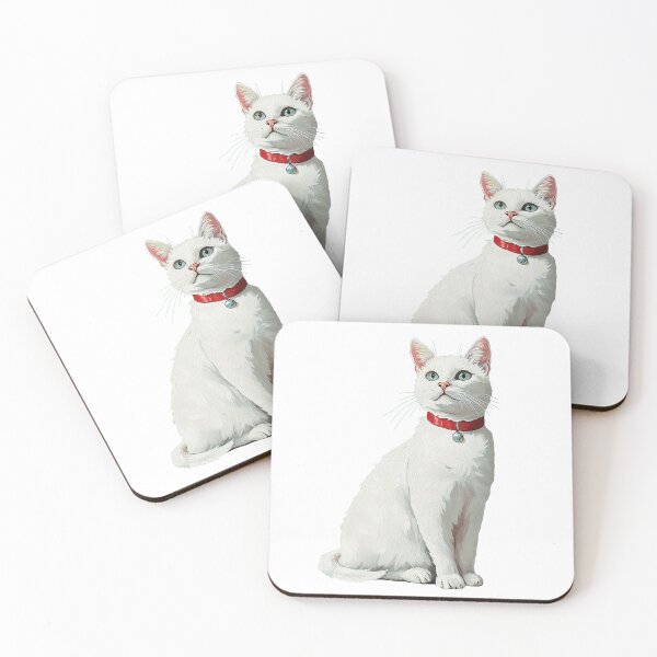 Item preview, A Cute White Cat designed and sold by ArtOfDreams9.