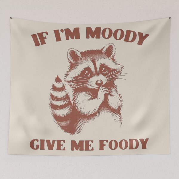 Item preview, Feeling Feral, Please give me foody,  If I'm Moody Give Me Foody, Funny Raccoon Design, Animal Sarcastic Saying, Trendy Raccoon Sublimation, Funny Quote Shirt designed and sold by FitFisher.
