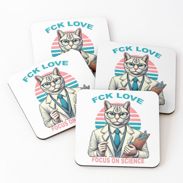 Item preview, "Fck Love - Focus On Science" Funny T-shirt & Sticker designed and sold by WeLoveCatss.