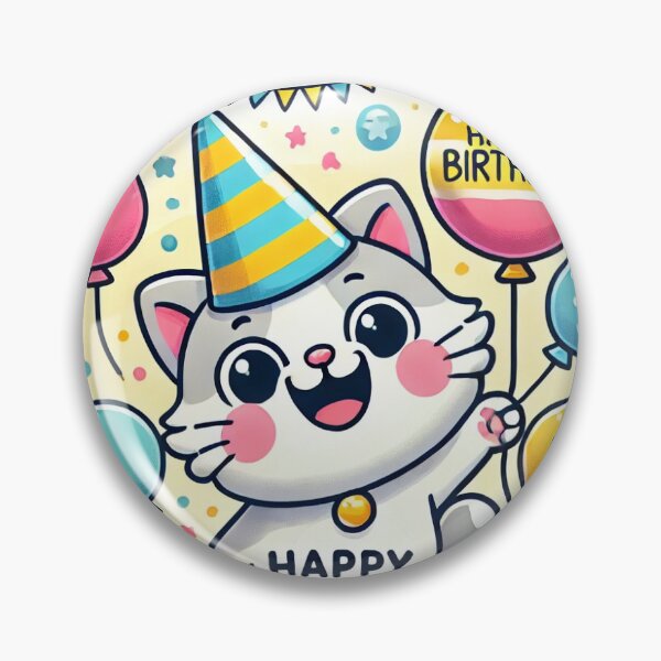 Item preview, Happy Birthday Cat Celebration designed and sold by carries-anatomy.