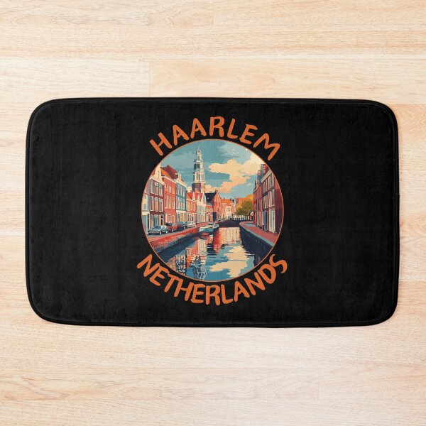 Item preview, Haarlem in Noord-Holland Netherlands Retro Travel Art Badge designed and sold by MaateoDesign.