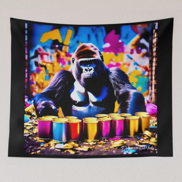 Item preview, Urban graffiti street art Gorilla Ape designed and sold by Drone-tees.