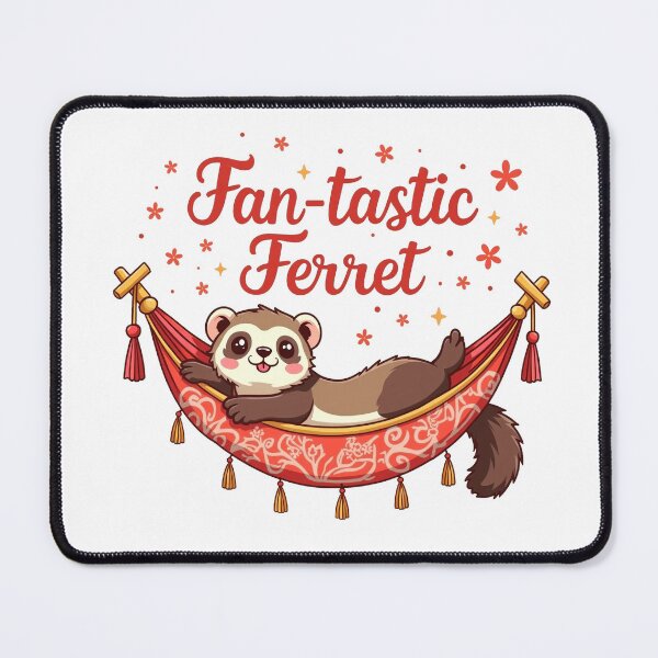 Item preview, Adorable Ferret Relaxing in a Hammock designed and sold by Bulwshop.