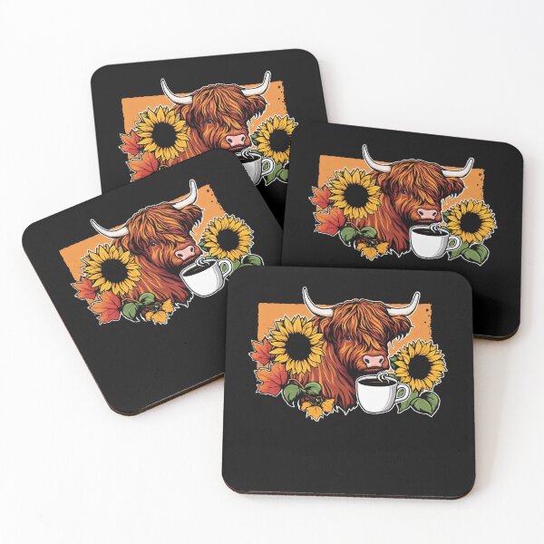 Item preview, Scottish Highland Cow Sunflower Fall Vibes Coffee Lover designed and sold by Dressed For  Duty.