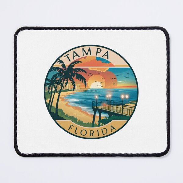 Item preview, Tampa Florida | Florida Beach Sunset - Retro Coastal Art designed and sold by CircinusStore.