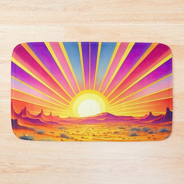 Item preview,  Desert Sunset Dreamscape - Cactus, Sun Beams, Desert Floor -Vibrant Abstract Art designed and sold by Loving Nature Gifts.